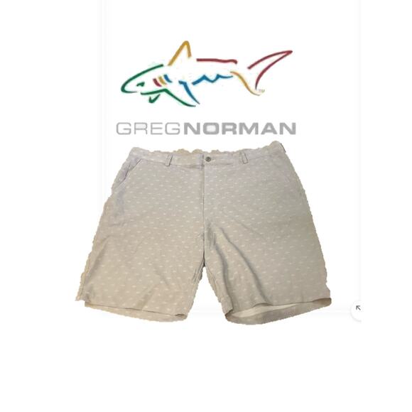 Greg Norman Shark Logo Print Shorts Sz. 40 - Picture 1 of 4